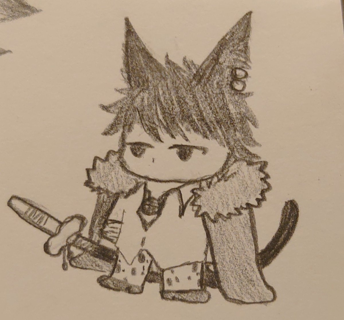 猫ろくゆきゃわ😾
左上に見えるとげとげがちゃんと描いたやつの髪の毛です