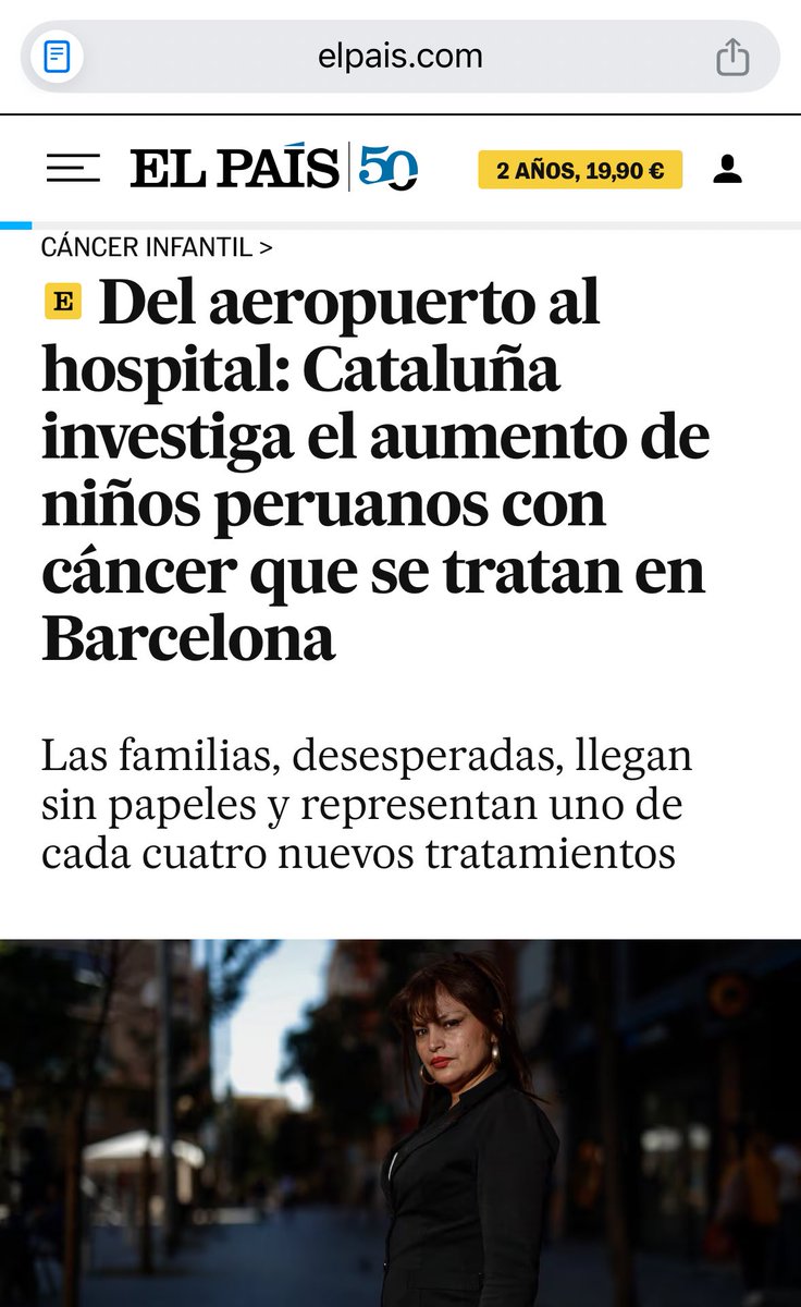 Se ha denunciado el aumento de peruanos que nada más bajar del avión se marchan al hospital para que España les pague el tratamiento contra el cáncer. 

Para traer a un español enfermo a casa no hay dinero, pero para traer inmigrantes y costearle la sanidad sí?