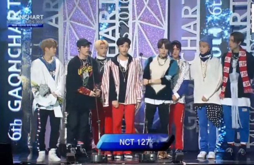 nine years ago today, NCT 127 won the 'Rookie Award' at the Gaon Chart Music Awards.