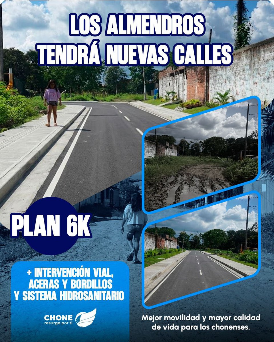 ¡El plan 6K llega a Los Almendros!

 Más kilómetros de vías son intervenidas, mejorando la movilidad y elevando la calidad de vida de las familias chonenses. 🤩