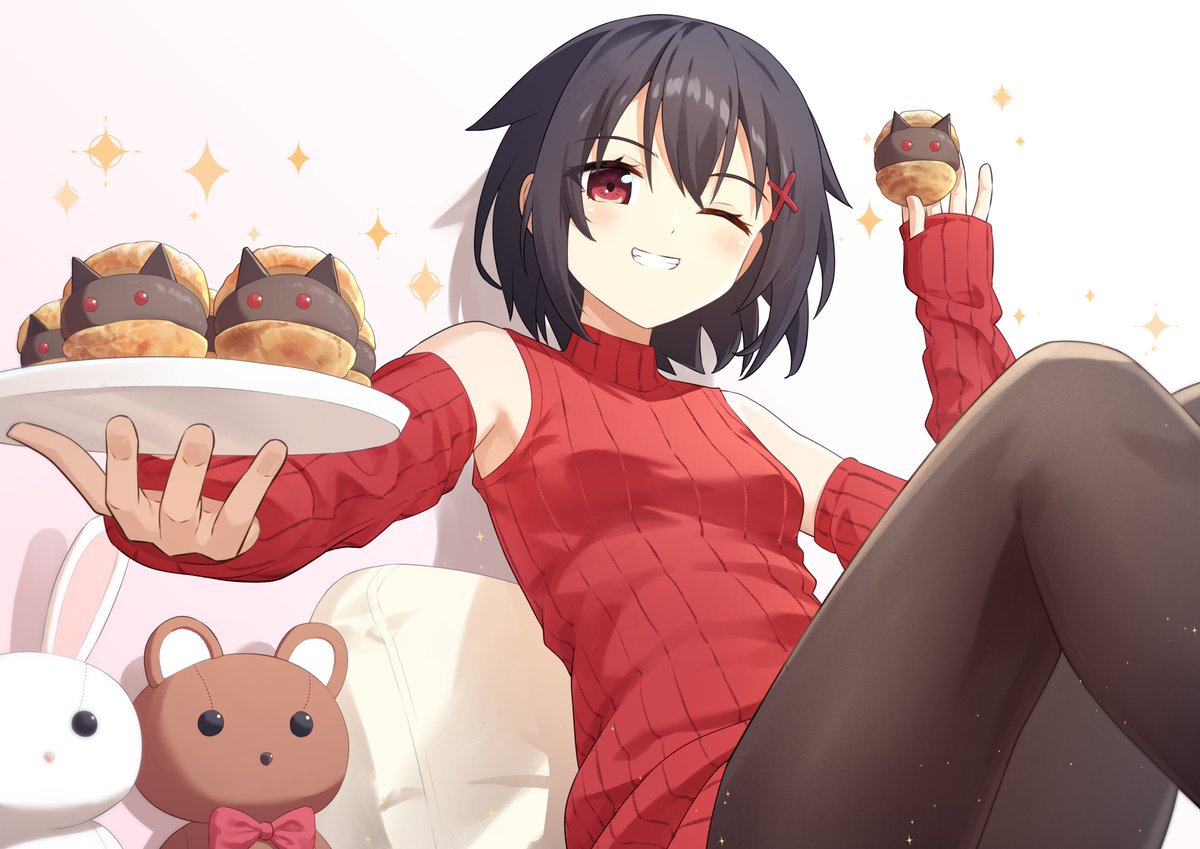 skebで依頼した 
うちの子イラストが納品されました   

 「かわいいお菓子はどうかなっ?」  

※次リプで絵師様紹介です 