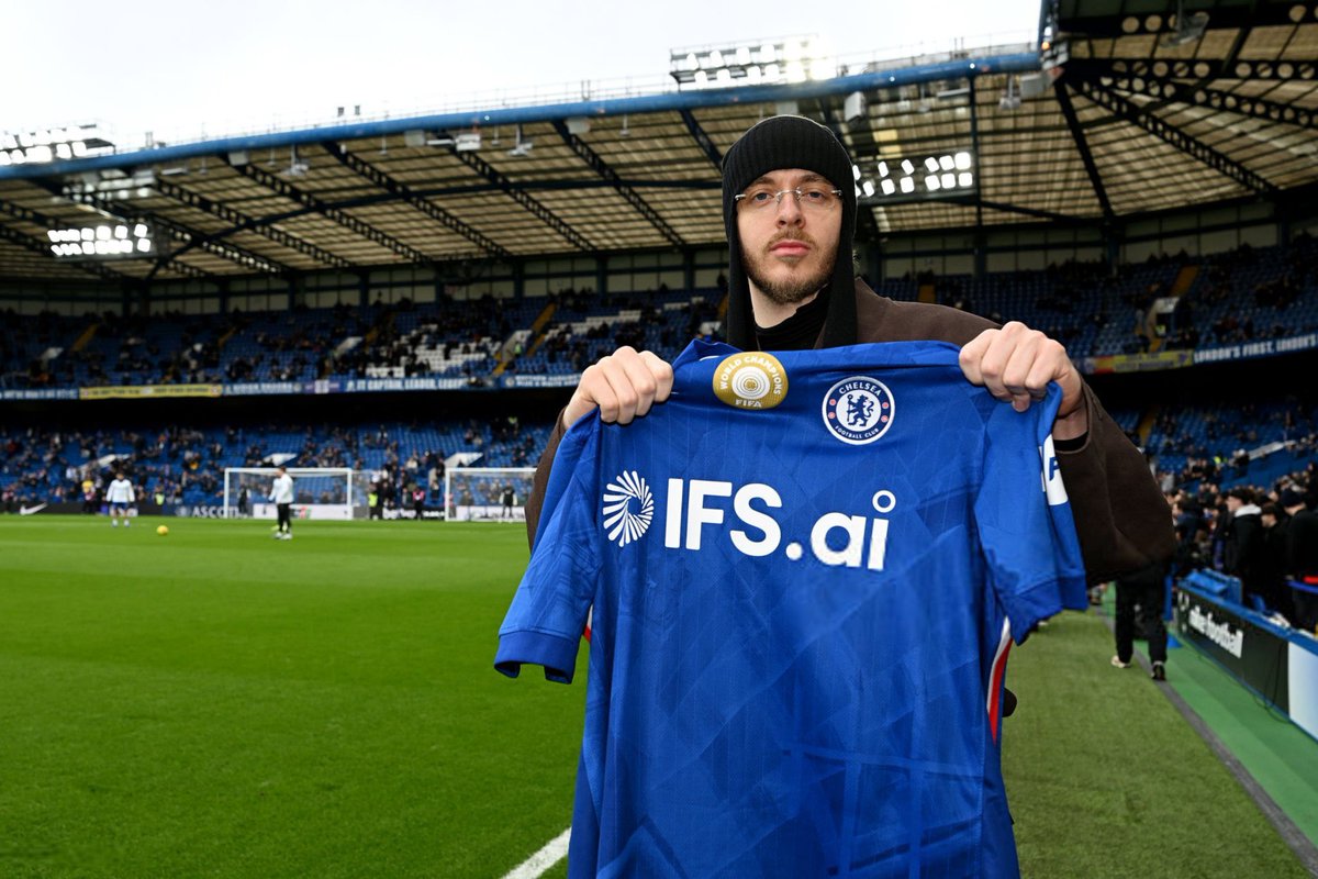 Chelsea now have a front-of-jersey sponsor and Jack Harlow watching their game vs. Burnley 🔵