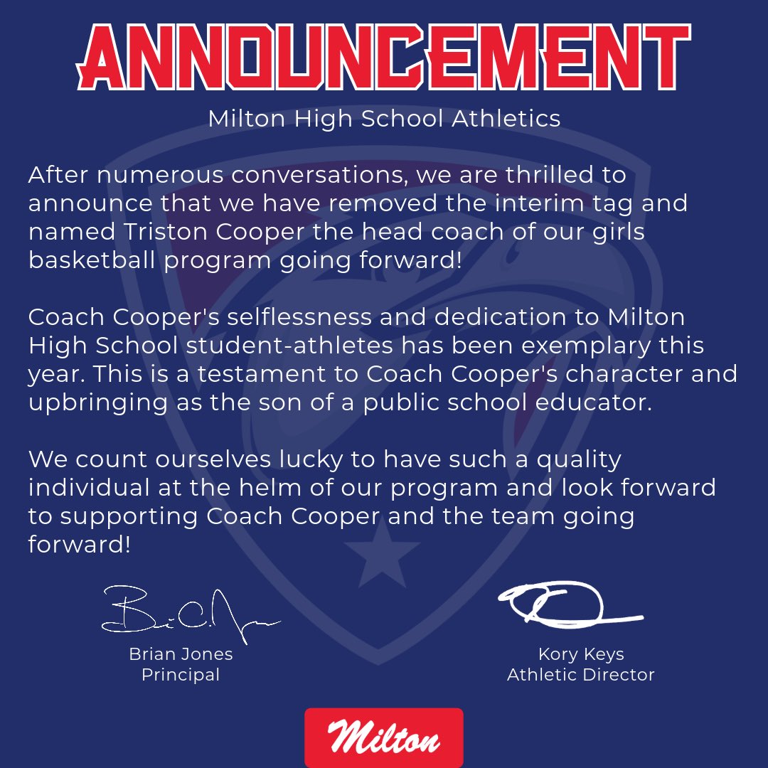 Milton 🦅 Athletics tweet media