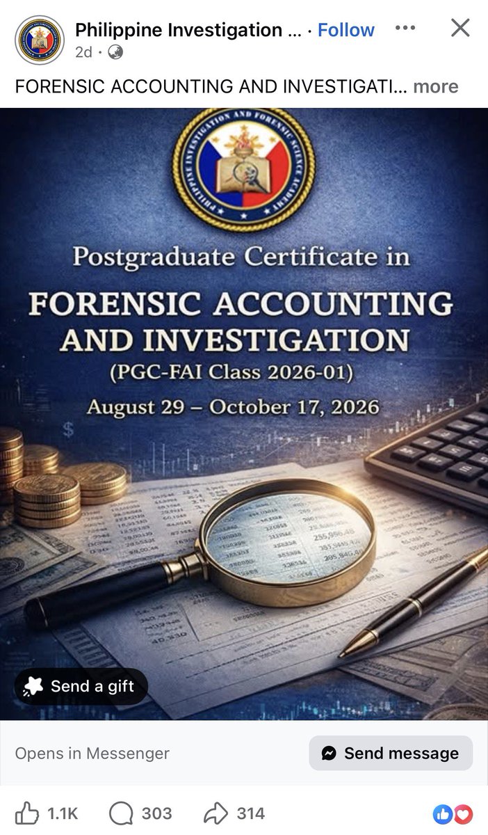first batch in PH??? wow i’ve always been interested in forensic acctng since i first heard it in shs