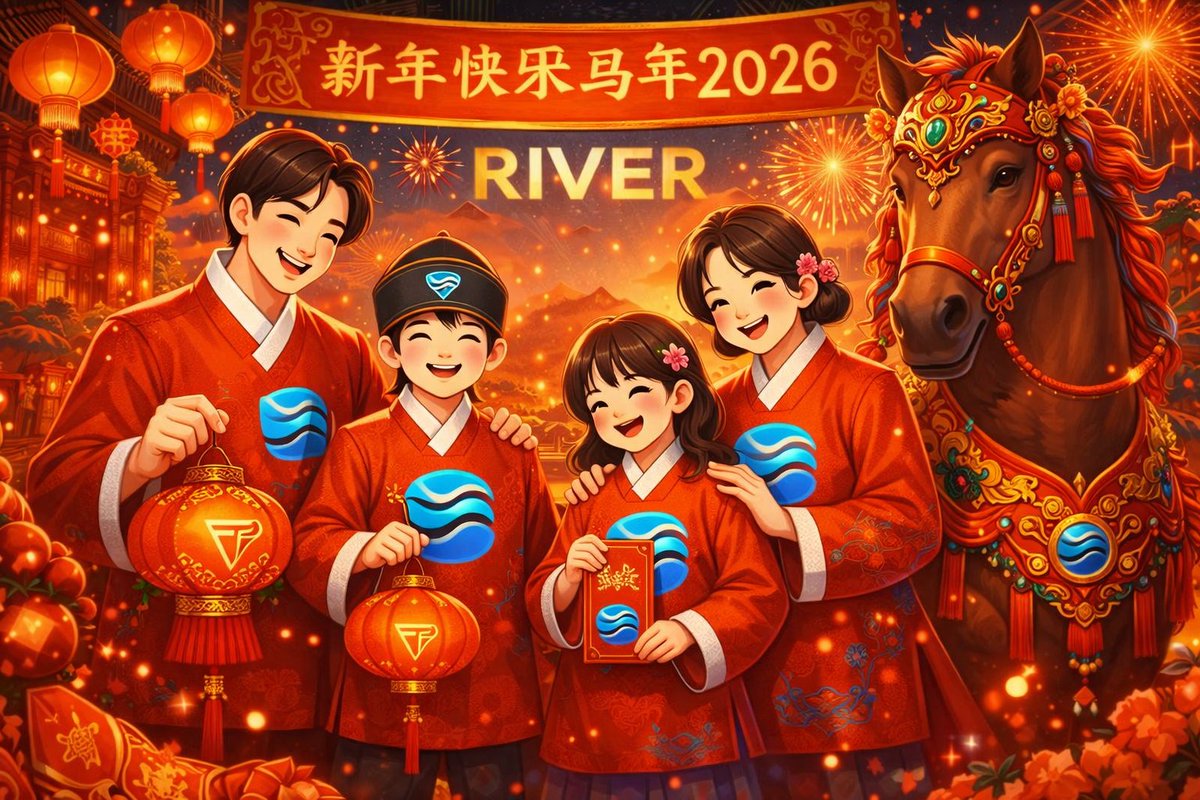 告别硕果累累的过去，我们迎来了充满希望的新篇章。致 RIVER 团队的每一位追梦人：新春快乐！

过去的一年，我们共同见证了 RIVER 的力量。新的一年，愿公司如蛟龙出海，事业蒸蒸日上，各项业务实现跨越式增长。让我们一起加油，向着星辰大海进发
<a href="/RiverdotInc/">River</a>
<a href="/River4fun/">River4FUN 🐝</a>