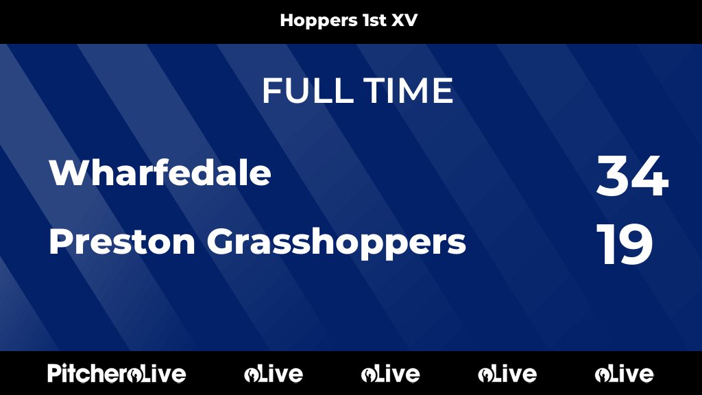RugbyHoppers's tweet photo. FULL TIME: Wharfedale 34 - 19 Preston Grasshoppers
#WHAPRE #Pitchero
https://t.co/HCRQCVwq2x https://t.co/VQmaAjx4Ah
