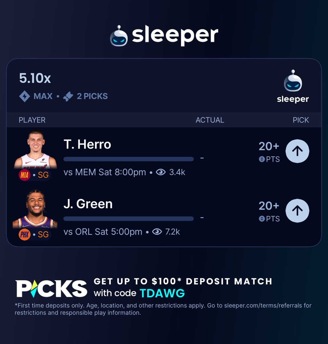 Early looks for tonight 👀 

$20 to someone who RT’s if this slip cashes 💸

RT for Good Luck ☘️, Like if you’re tailing 💚

#NBAX | #GamblingX | #DFS | #PlayerPropBets | #SportsBettingX |