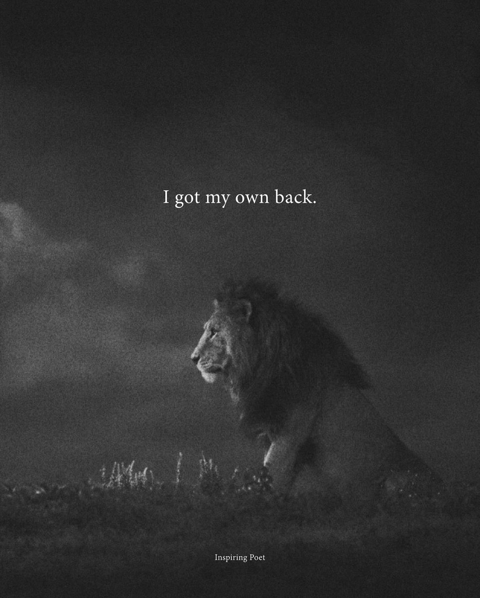 Sırtımı kendim kolluyorum.