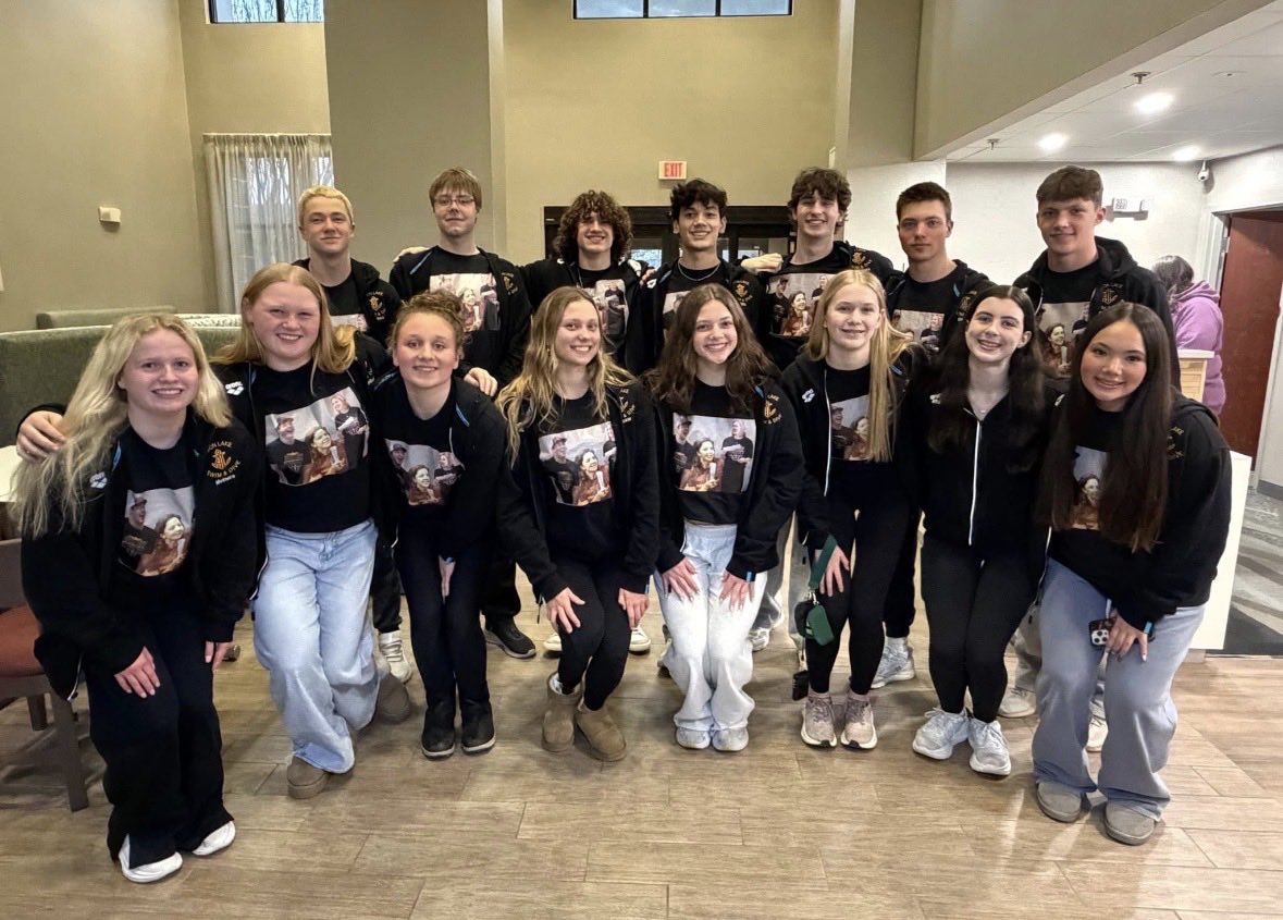 District day for swimming and hockey. Good luck Avon Lake!