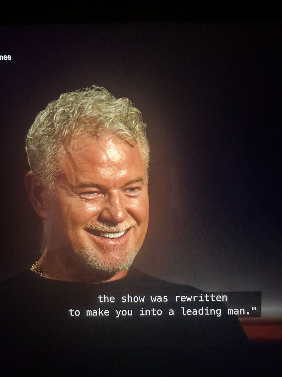 The way he was SO proud when Brad talked about his role as Mark Sloan 🥹