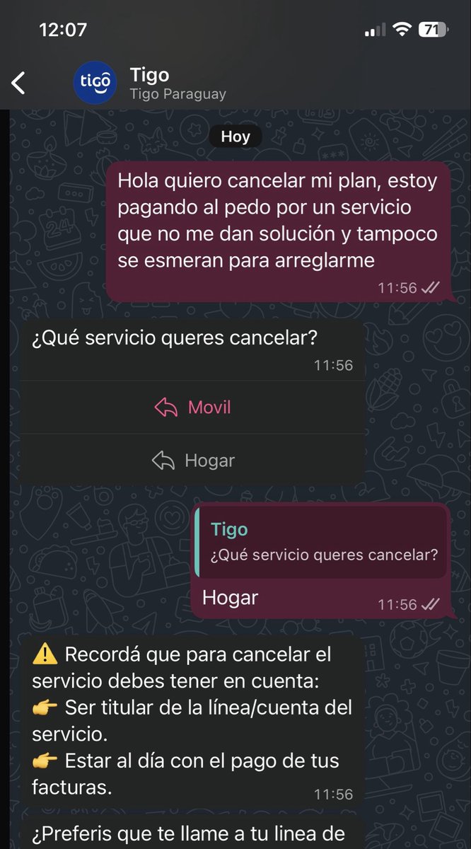 VeroRod439's tweet photo. Increible como @TigoParaguay juegan con la confianza de su clientes.
Hace una semana exacta,que  venia pidiendo un técnico. Su respuesta “te agendamos  una visita esta tarde” jamas llego esa tarde, por que me volvían posponer a una fecha lejana.
Solución  nomas quiero. https://t.co/OeXNccjmKh