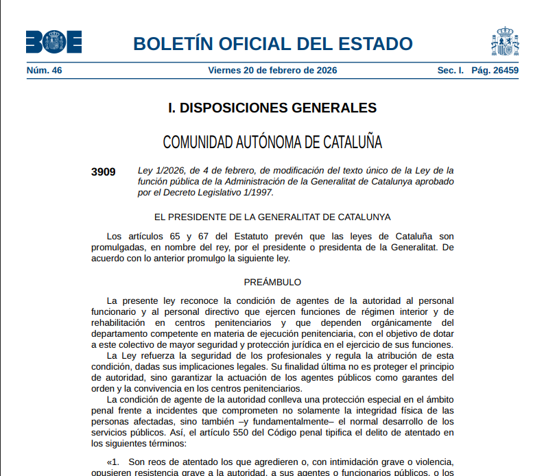 Los funcionarios de prisiones de Cataluña ya tienen la condición de agentes de la autoridad, los del resto de España no.
Marlaska esto es una injusticia.