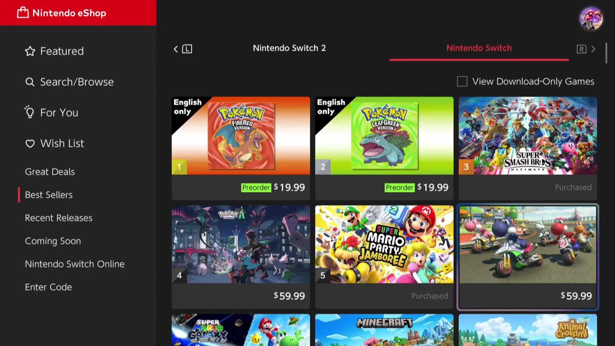 PlayerEssence's tweet image. Pokemon FireRed and LeafGreen skyrocket to #1 on the US Nintendo Switch 1 eShop charts. Mainline Pokemon games always sell very well.

Pokemon Day is happening on Feb.27th, so more announcements are coming, which might include the new Gen10 game built for the Nintendo Switch 2.