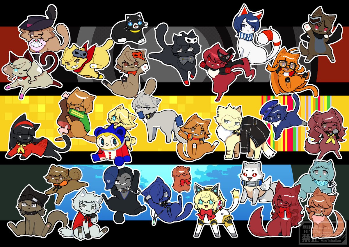 MayTubaSan's tweet image. 猫の日なので全員詰めた🐈‍⬛🐾