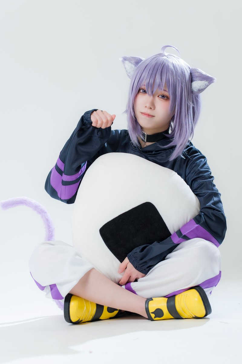 Cosplay hololive / 猫又おかゆ 💜 HappyBirthday 🍙 Photo / @dai7891