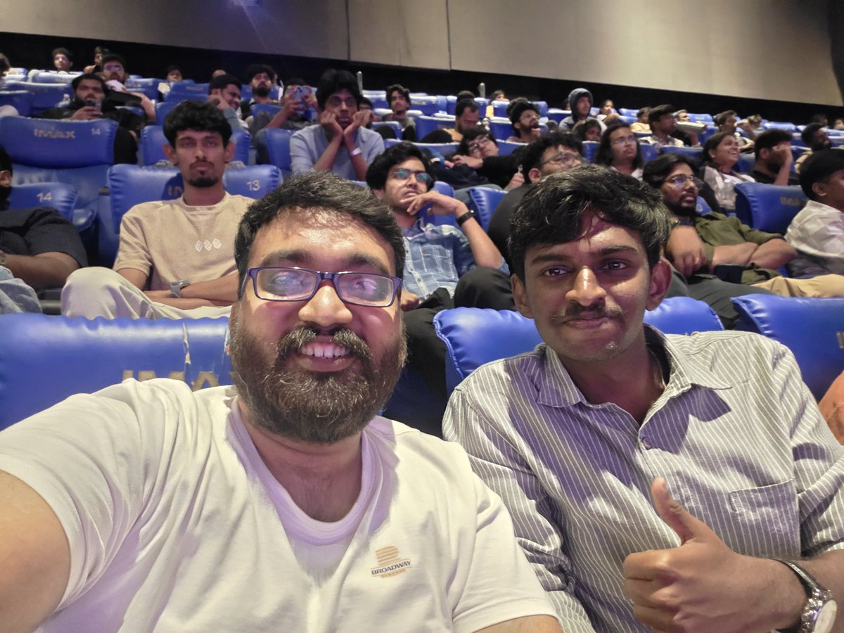 Abguy01's tweet image. Got the chance to revisit #Sinners at #IMAX LASER at #PVR #Palazzo 12.1 audio

Amazing av quality and it was my first time watching a 4k dcp in imax laser. Sound design was good but the bass was average here. Got the chance to meet and talk with the 🐐 @S_Rahul96