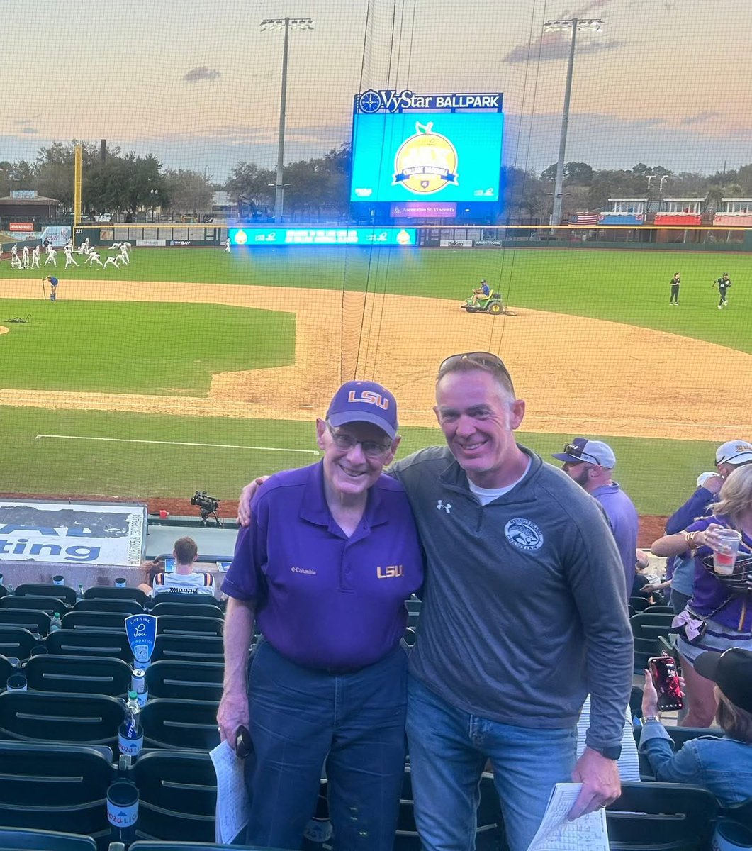 When I was a kid growing up in Louisiana, my dad and I would go to Alex Box Stadium at least once a year to watch <a href="/LSUbaseball/">LSU Baseball</a> 

That was a LONG time ago, but this weekend the Tigers are in Jacksonville, so definitely worth a 2-hour drive north to watch a great game vs. Indiana!
