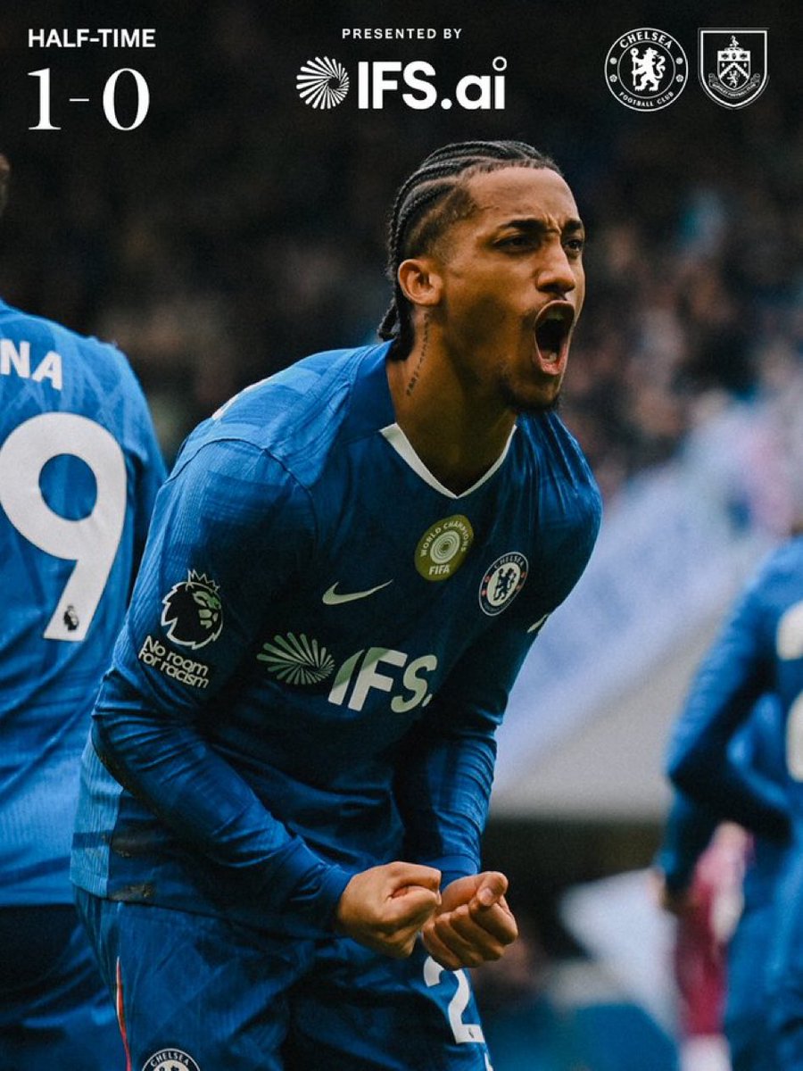 チェルシー対バーンリー前半終了。1-0、チェルシーリードで後半へ