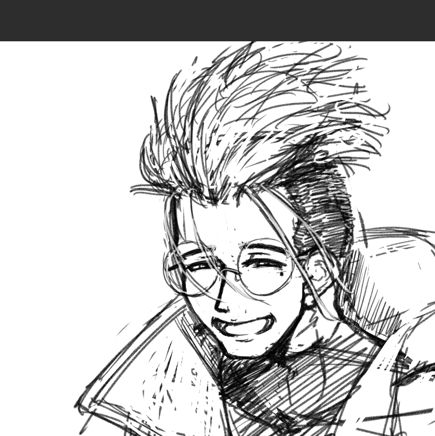 とりあえず何も観ないで描いたヴァッシュのラフ