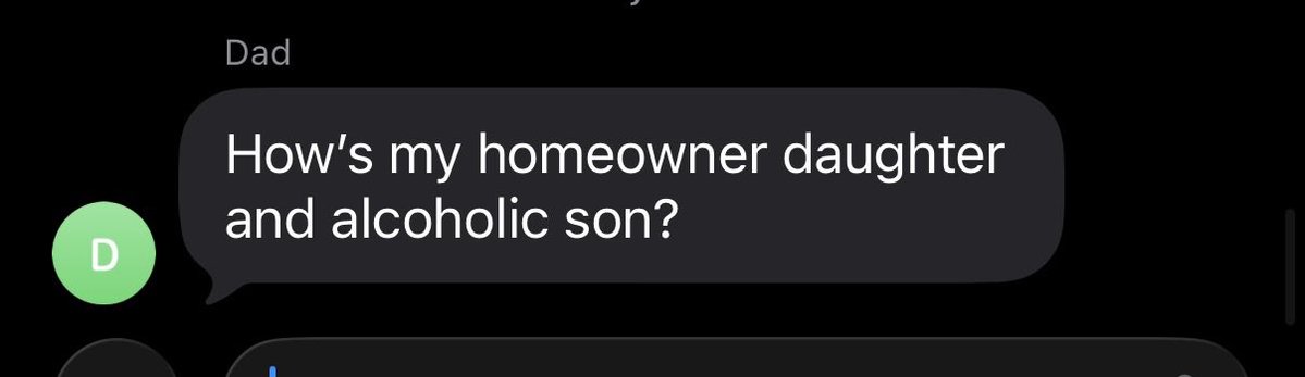 ashIyne's tweet image. yesterday my brother went to a party while I was celebrating my new home..

my dad’s morning message: