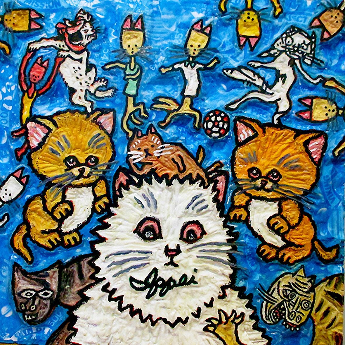 2/22は「猫の日」ということで 所属団体の東京イラストレーターズ