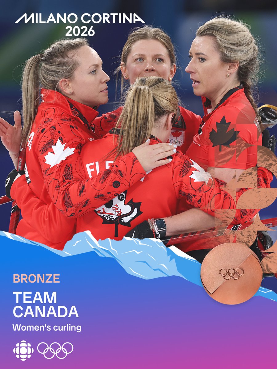 .<a href="/TeamHoman/">Team Homan 🥌</a> are Olympic medallists 🇨🇦🥉

Rachel Homan, Tracy Fleury, Emma Miskew and Sarah Wilkes win bronze in women's curling at #MilanoCortina2026

#MedalMoments presented by <a href="/BRPglobal/">BRP</a> #BRPHeartbeat