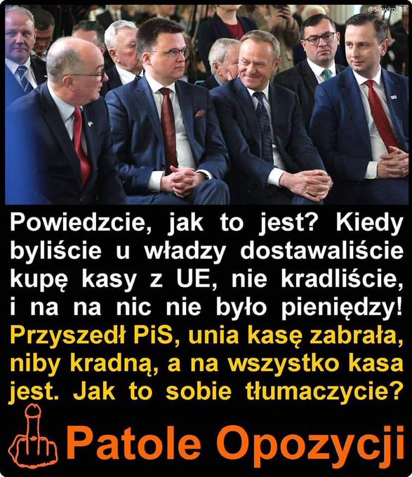 <a href="/donaldtusk/">Donald Tusk</a> PONCYLIUSZ - firma która została sprywatyzowana za 2mln i nie ma zakładów, nic, ma dostać 11 mld pln na zbrojenia.
Czego nie rozumiecie?
ale to pis kradł.

obrazek stary ale aktualny. #MafiaPO to słudzy niemców! sprzedają Nas.
