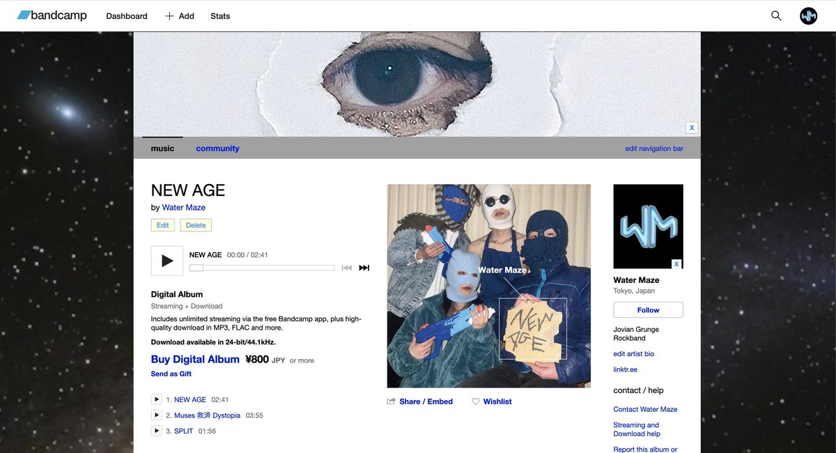 water_maze_fuzz's tweet image. Bandcamp is now open.
徐々にリリースしていきます⚡️
water-maze-fuzz.bandcamp.com
@Bandcamp #bandcamp