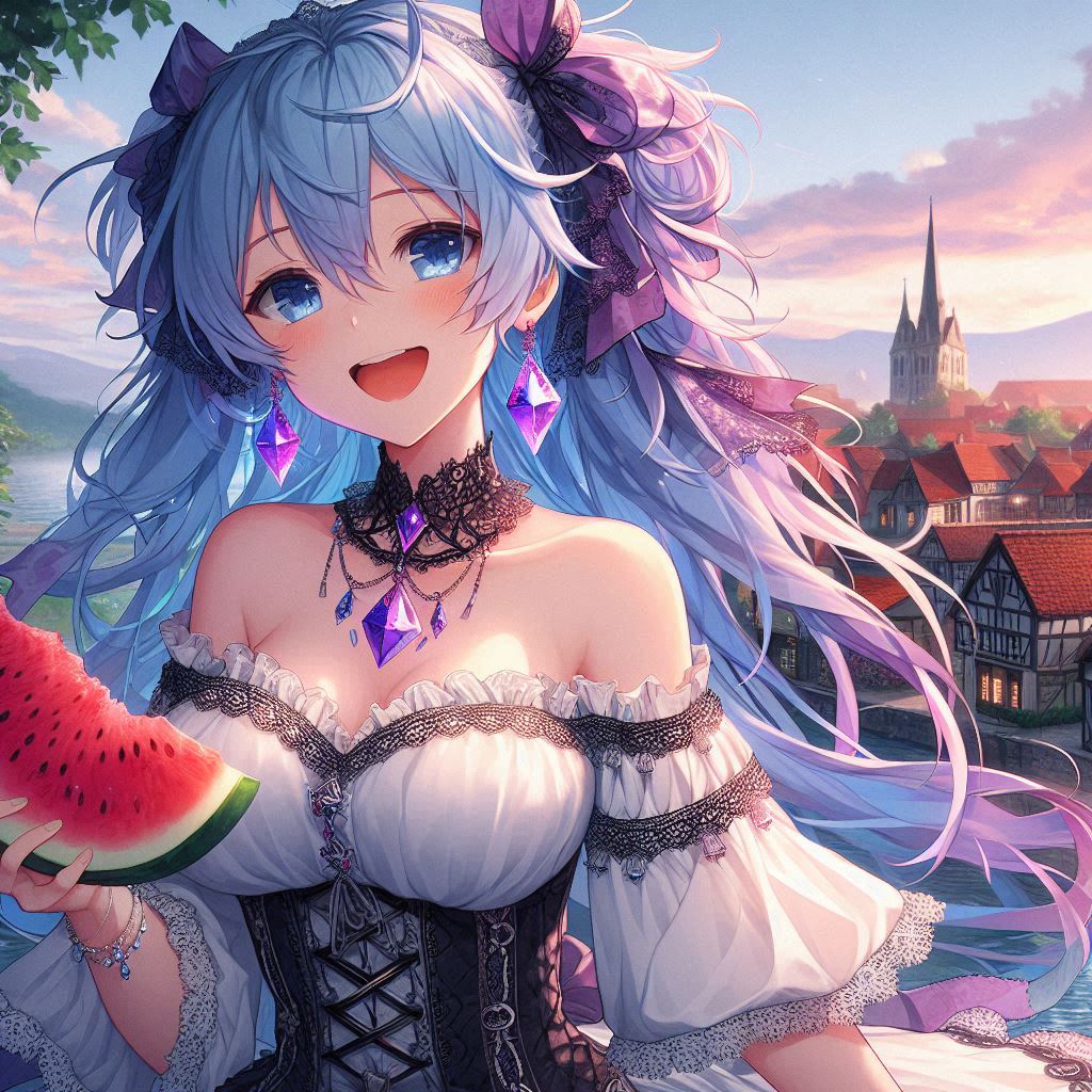 Happiness tastes better when it's shared 🍉” #aiart #Aigirl #AI