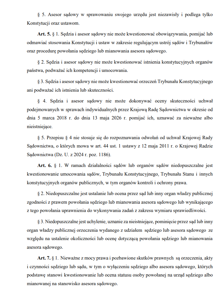 To ta jedna strona ustawy sądowniczej Prezydenta Karola Nawrockiego spowodowała rozwolnienie w postkomunistycznej kaście sędziowskiej III RP.

Bo po prostu Prezydent Nawrockim powiedział im:

"Nie jesteście Bogami".

I im to uświadomił.