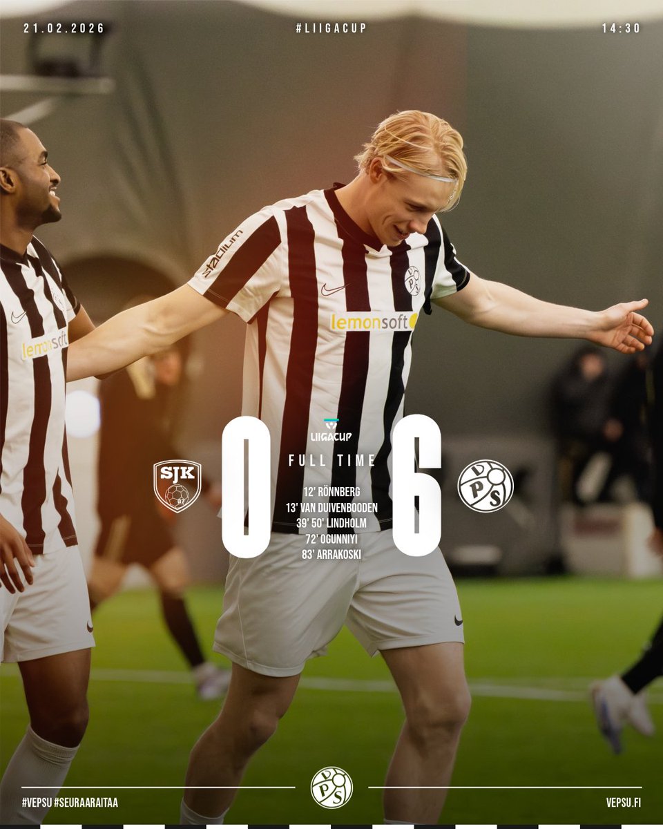 Euuuh il s'est passé quoi dans cette rencontre entre SJK et VPS ?? 🤯

Score net et sans appel avec cette victoire 6-0 de Vepsu, les 2 clubs sont déjà éliminés mais quel choc tout de même... 🫣

Vous êtes inquiets pour SJK avec cette campagne complètement ratée de Liigacup ? 😬