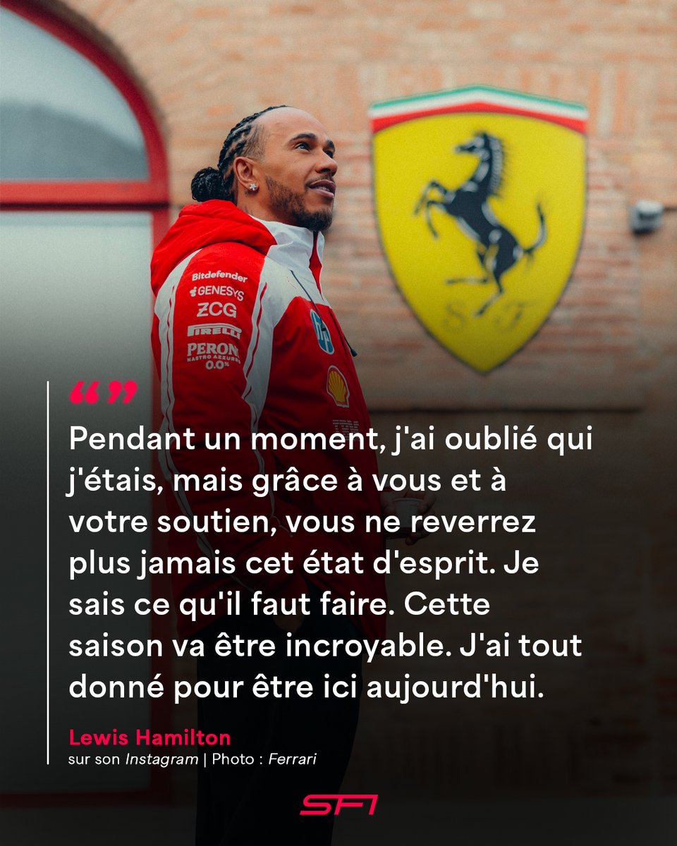 Dernier_Secteur's tweet photo. Lewis Hamilton plus prêt que jamais pour cette saison 2026 assurant qu'elle "va être incroyable" ! 👀🙌

(via @LewisHamilton sur Instagram)

#F1 https://t.co/IACCUsKq7h