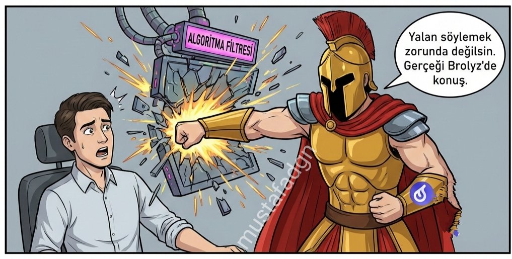 Mustafa_Brolyz's tweet image. Brolyz #CHRONİCLES 11 
Algoritma seni de inanmadığın şeyleri bağırmaya mı zorluyor? "Yatarak zengin ol" yalanlarından bıktıysan, bu yapaylık filtresini kıran bir sosyal medyaya geçmenin zamanı gelmedi mi ? Gerçek değer, bağırmaya ihtiyaç duymaz. Sesini bulacağın yer: @BrolyzFi