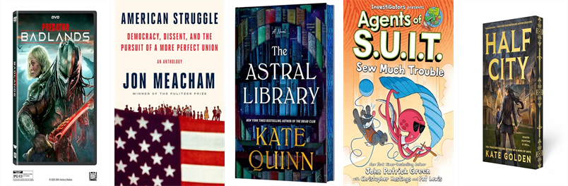 This week the Springfield Free Public Library has 69 new books and two new movies.  New items include Predator. wowbrary.org/nu.aspx?p=6197…