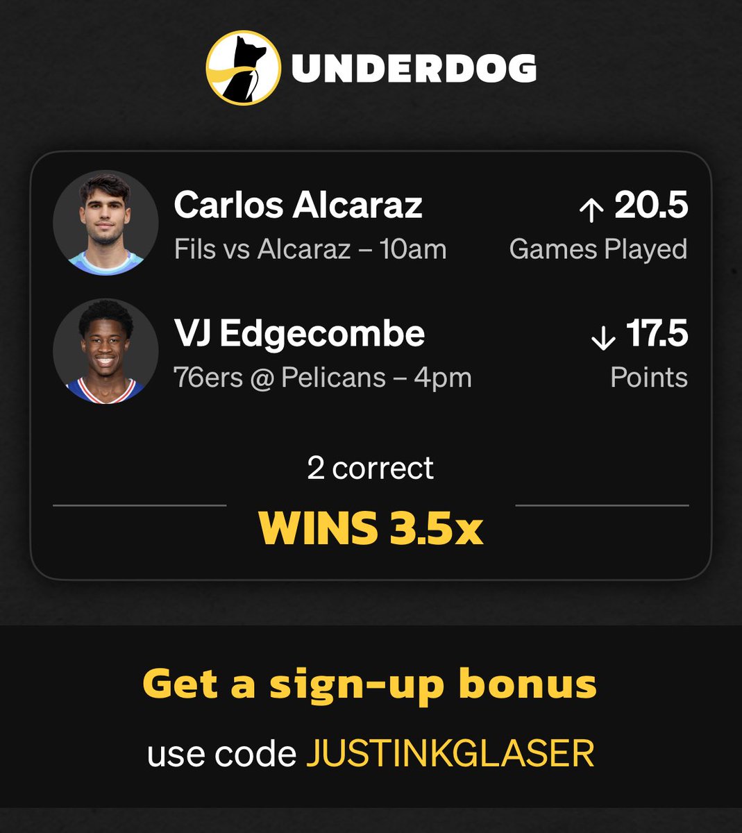 Justin Gambles tweet media