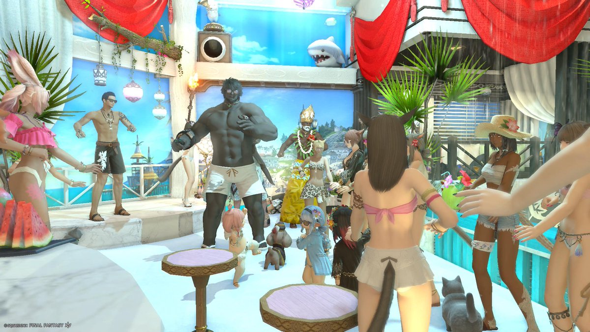 久々にロコパラ！
めっちゃ賑わってるー！#LocoBeach_ff14