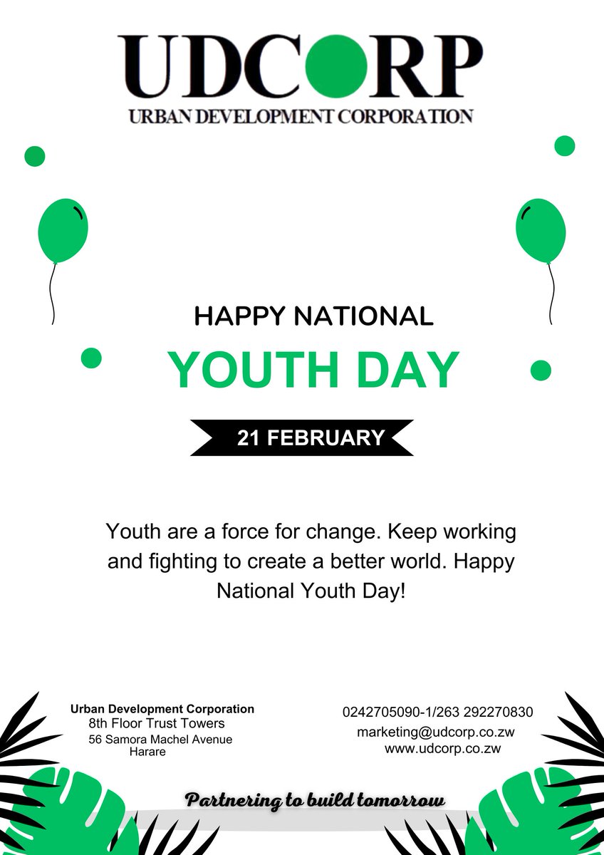 Happy National Youth Day!

#BuildingtheUdcorpCitizensWant
#Partneringtobuildtomorrow