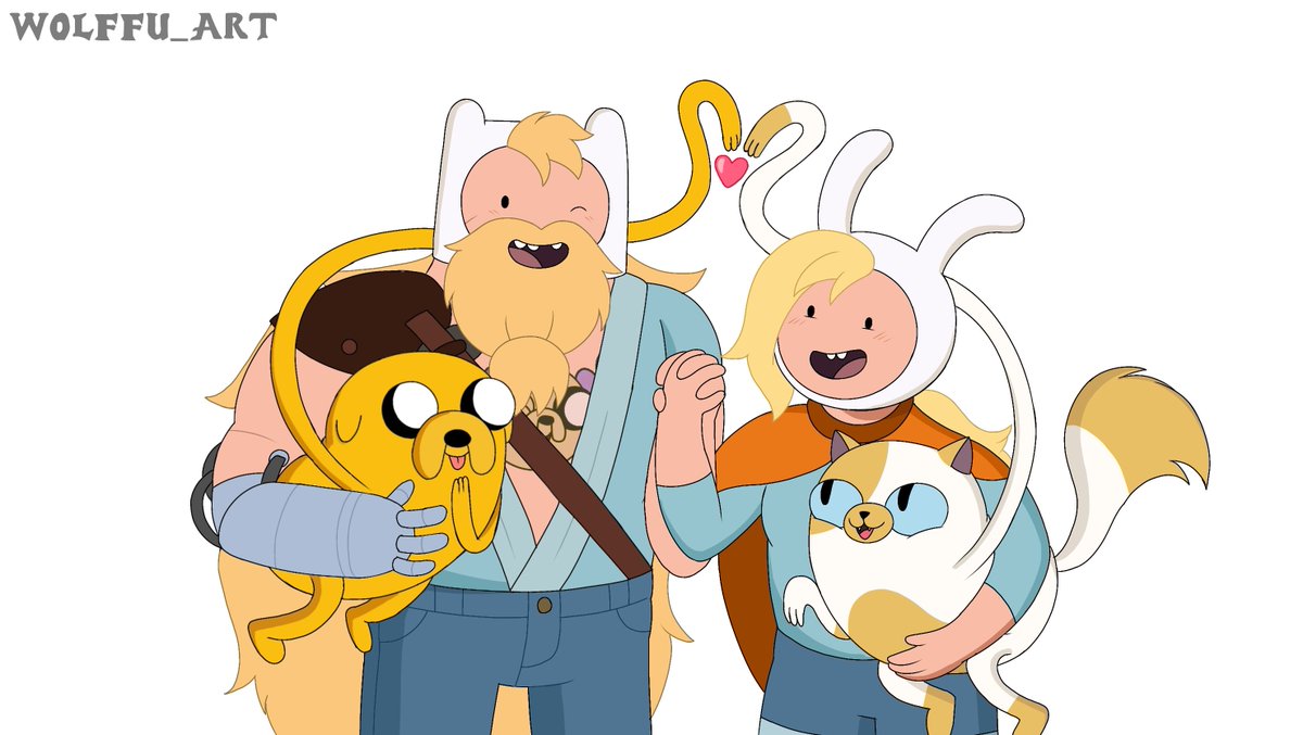 Y sí, en este AU Jake no fallece cuando Finn es mayor durante una pelea, gracias a Cake. Efecto mariposa, ¡FUAAAAAA!