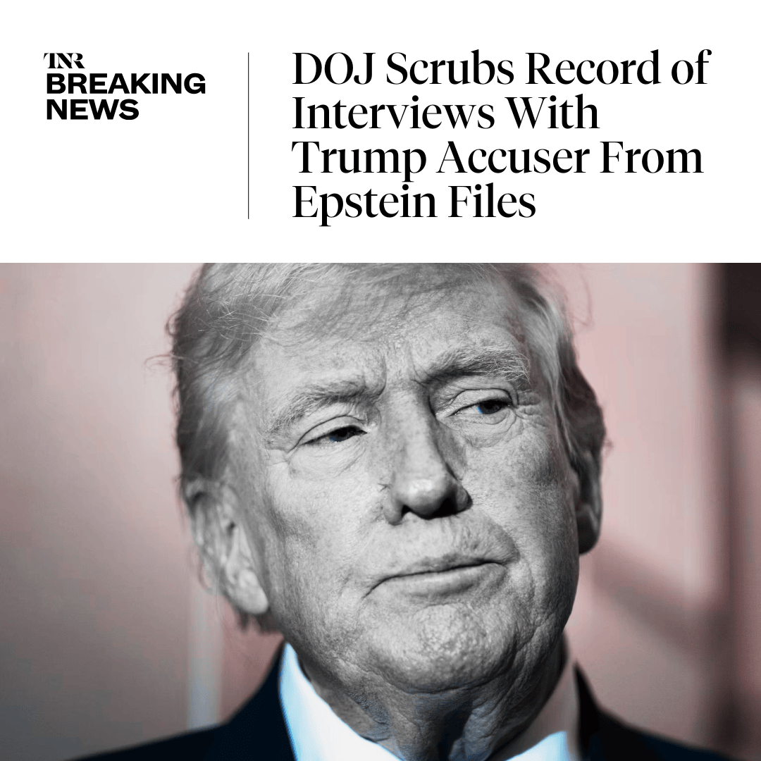 The FBI interviewed one of Jeffrey Epstein’s victims four times over her allegation that Donald Trump assaulted her when she was underage—but most accusations against the president appear to have been removed from the government’s documents. trib.al/hydqL6o