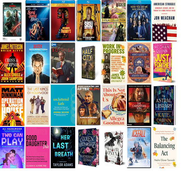 LiverpoolPubLib's tweet photo. This week the Liverpool Public Library has 136 new books and eighteen new movies.  New items include Predator. https://t.co/bzgsoBeoDv https://t.co/ef7G5hKsEs