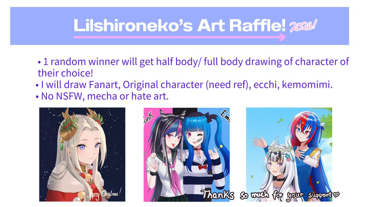 ✨⭐️ Art Raffle ⭐️✨ v. 2026!
Da Rules:
ׂ╰┈➤ Rt + Like + Follow to enter
ׂ╰┈➤ New Followers are welcome
ׂ╰┈➤ Ends on  31.03.2026
ׂ╰┈➤ Winner will receive DM, Good Luck! *