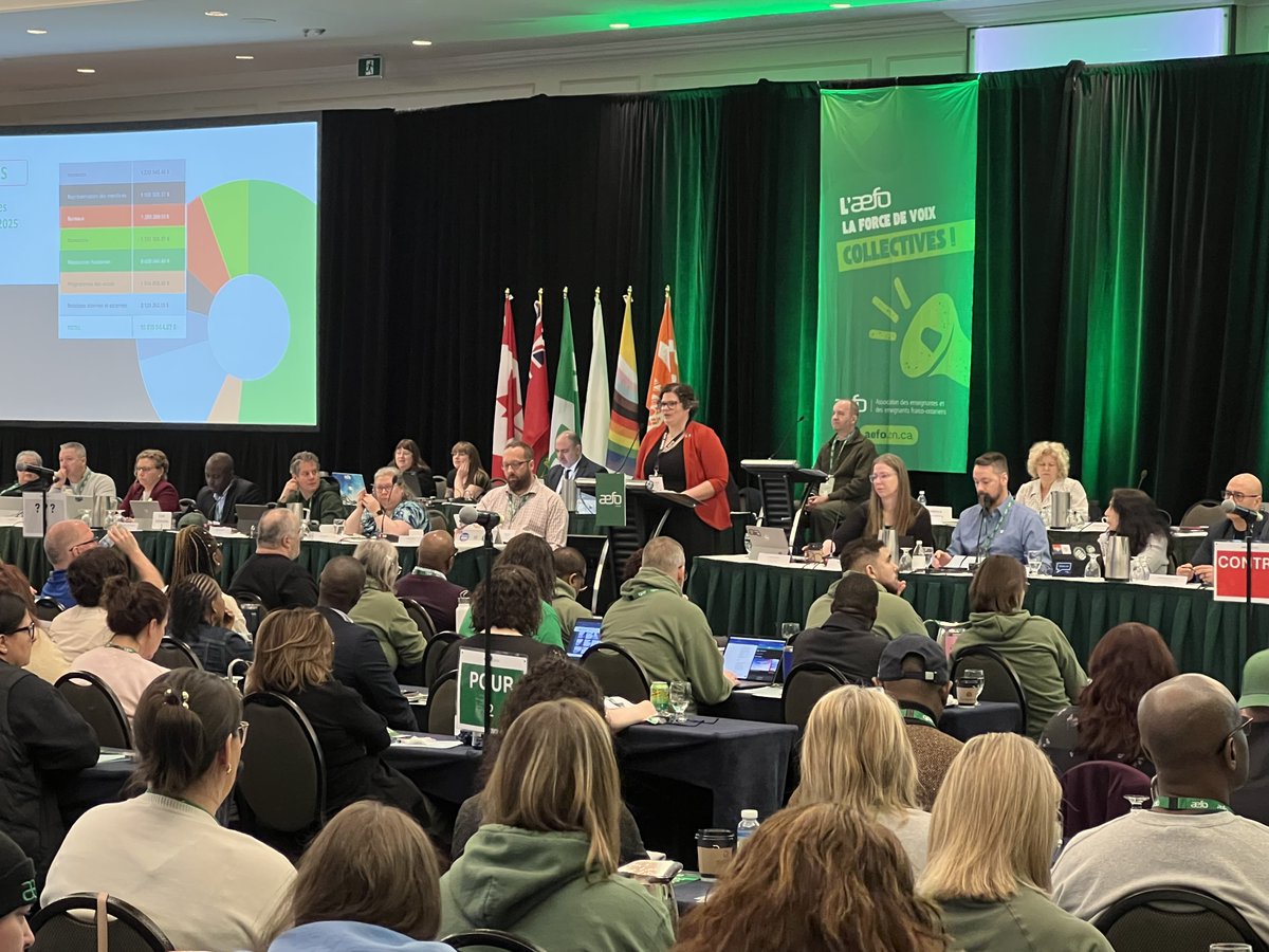 ETFOeducators's tweet photo. Shoulder-to-shoulder, education unions are proudly united to defend #onted public education and students in Ontario. To deepen our strategic fightback, the @ETFOpresident, along with @osstf and @OECTAProv, is attending the @AEFO_ON_CA Annual Assembly today. #onpolii https://t.co/cG6QQJRV0W