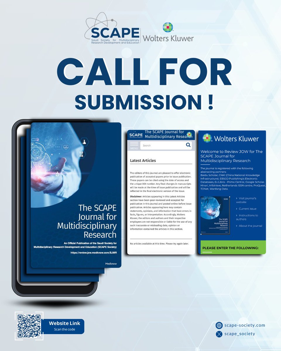 SCAPE Journal for Multidisciplinary Research tweet media