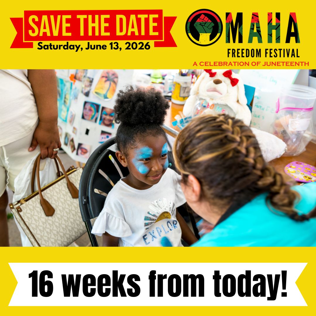 Freedomtainmen1's tweet photo. Just 16 weeks to go until the Omaha Freedom Festival on June 13! 🎉 A full day of culture, community, and celebration is coming—save the date!

Get your tickets at: https://t.co/hYfKItlCi0 

#freedomtainment #OmahaFreedomFestival #Juneteenth2026 https://t.co/osVHRfcyDK