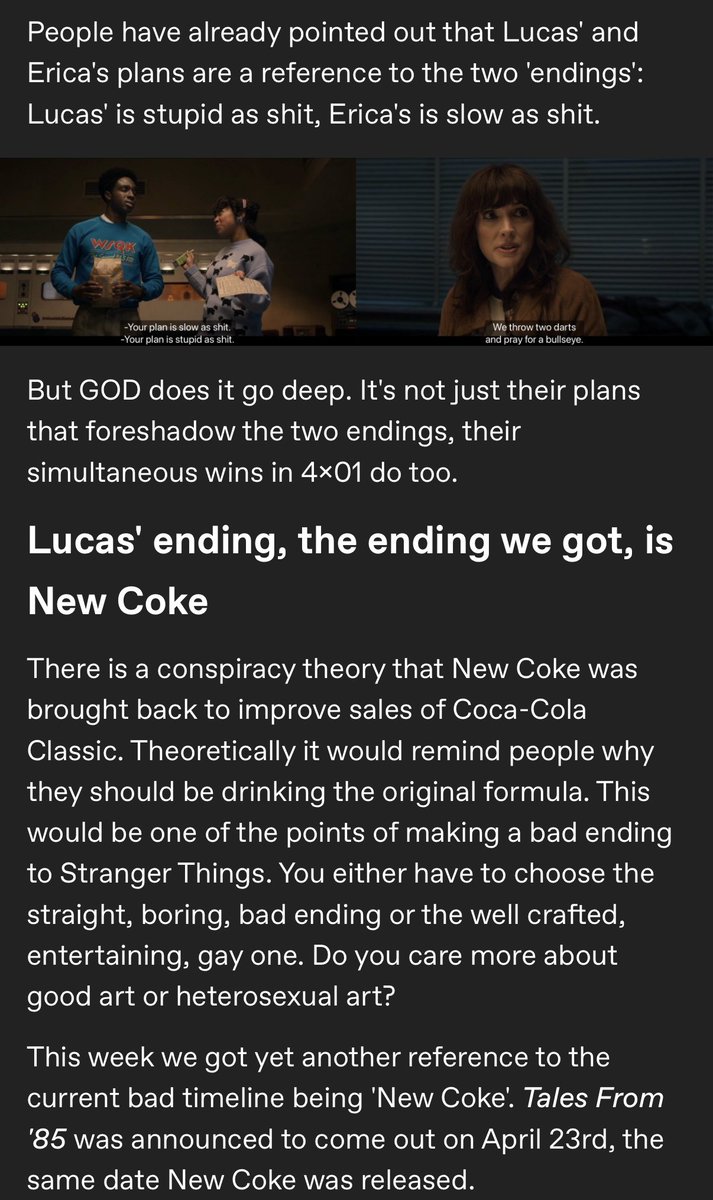 nightphanges's tweet image. WHY THE ST ENDING WE SAW WAS LUCAS’ ENDING AND “NEW COKE” ‼️