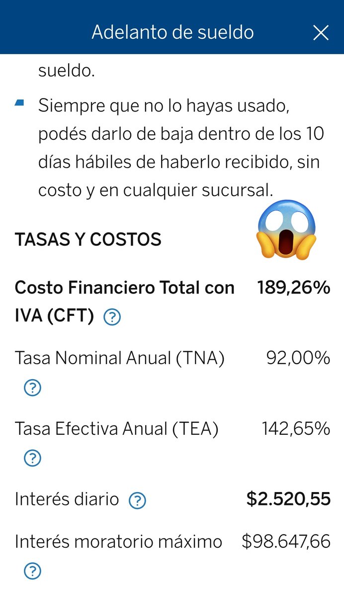 A ver cuánto me cobra el Banco si necesito un préstamo asociado a mi cuenta sueldo, cautivo y cobrable... por $1 M
