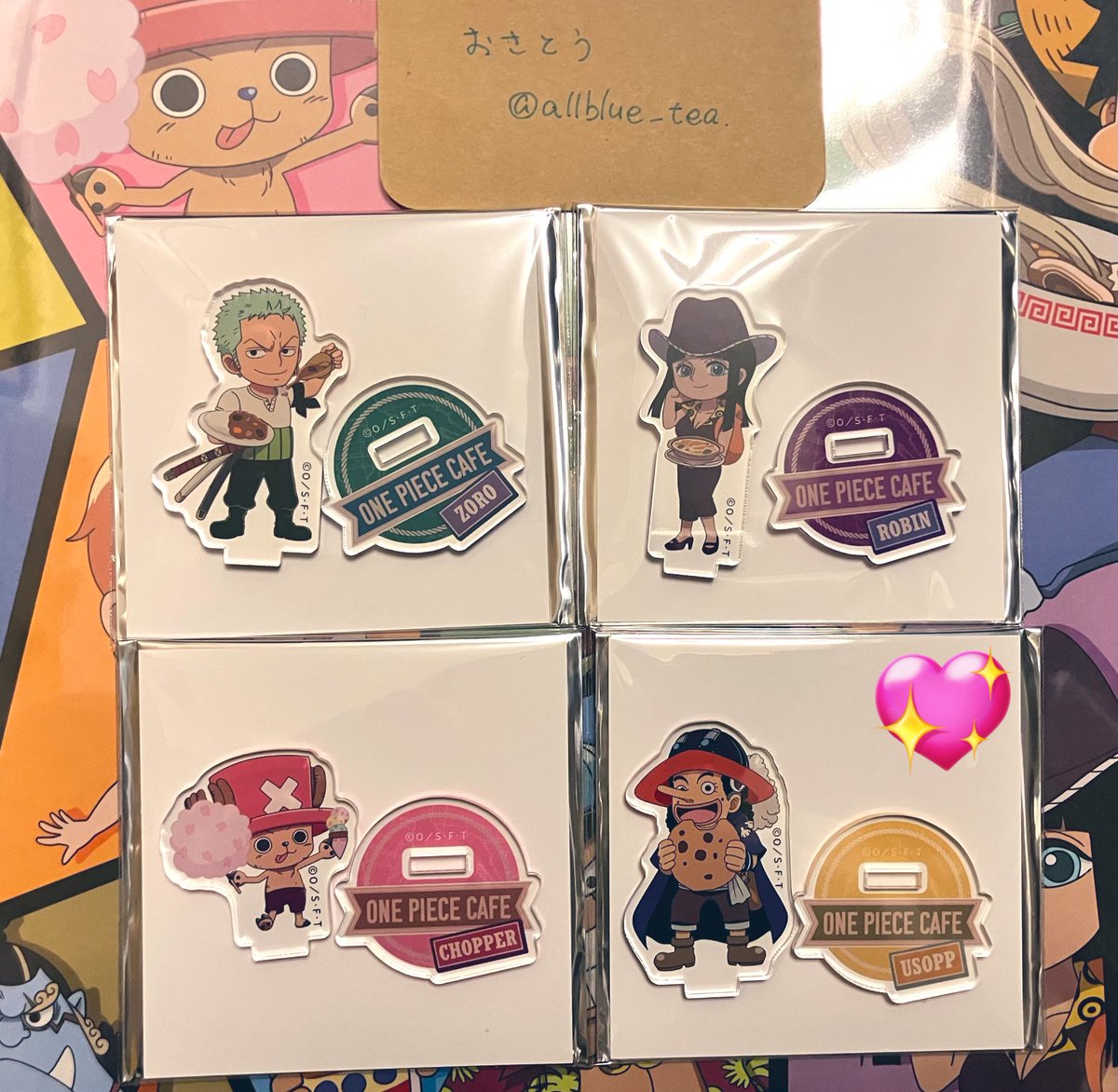 allblue_tea's tweet photo. 交換 譲渡 ワンピース ONEPIECE ONE PIECE CAFE GENE トレーディングミニキャラアクリルスタンド トレーディング箔押し缶バッジ アクリルスタンド アクスタ 缶バッジ 缶バ

求: 同種>異種 サンジ or 定価＋送料 
譲: 画像参照＋ 画像外にコースタージンベエ、特典ジンベエ https://t.co/BX4ziGiYZi
