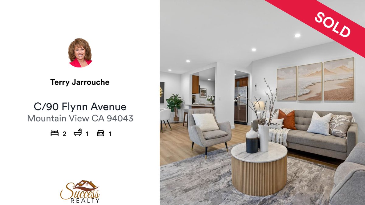 SuccessRealtyCA's tweet photo. 🛌 2 🛀 1 🚘 1
📍 C/90 Flynn Avenue, Mountain View, CA, 94043

My latest sale on RateMyAgent.
CaDRE License # 01319597
https://t.co/FKD2xXguce

...
#ratemyagent #realestate #Success_Realty_Inc https://t.co/e4SlC3bRtw