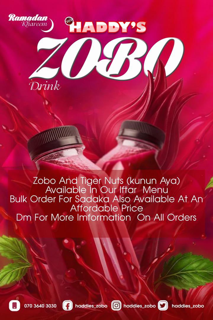 Oya come and buy o my sister de sell chilled 
Zobo and Kunun Aya ooo 
Location: Naibawa, Kano state DM for more bayani, thank you 🙏🤝
