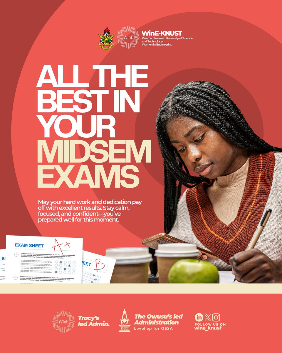 Hey WinE👷‍♀️🍷

Midsem season is here and WinE is rooting for you! 🙂‍↔️✨

All the best in your exams. May your late nights, sacrifices and extra effort reflect in outstanding results. Stay calm, stay focused and remember… YOU’VE GOT THIS!💪🏽❤️